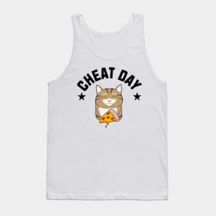 Cat Pizza Cheat Day Tank Top